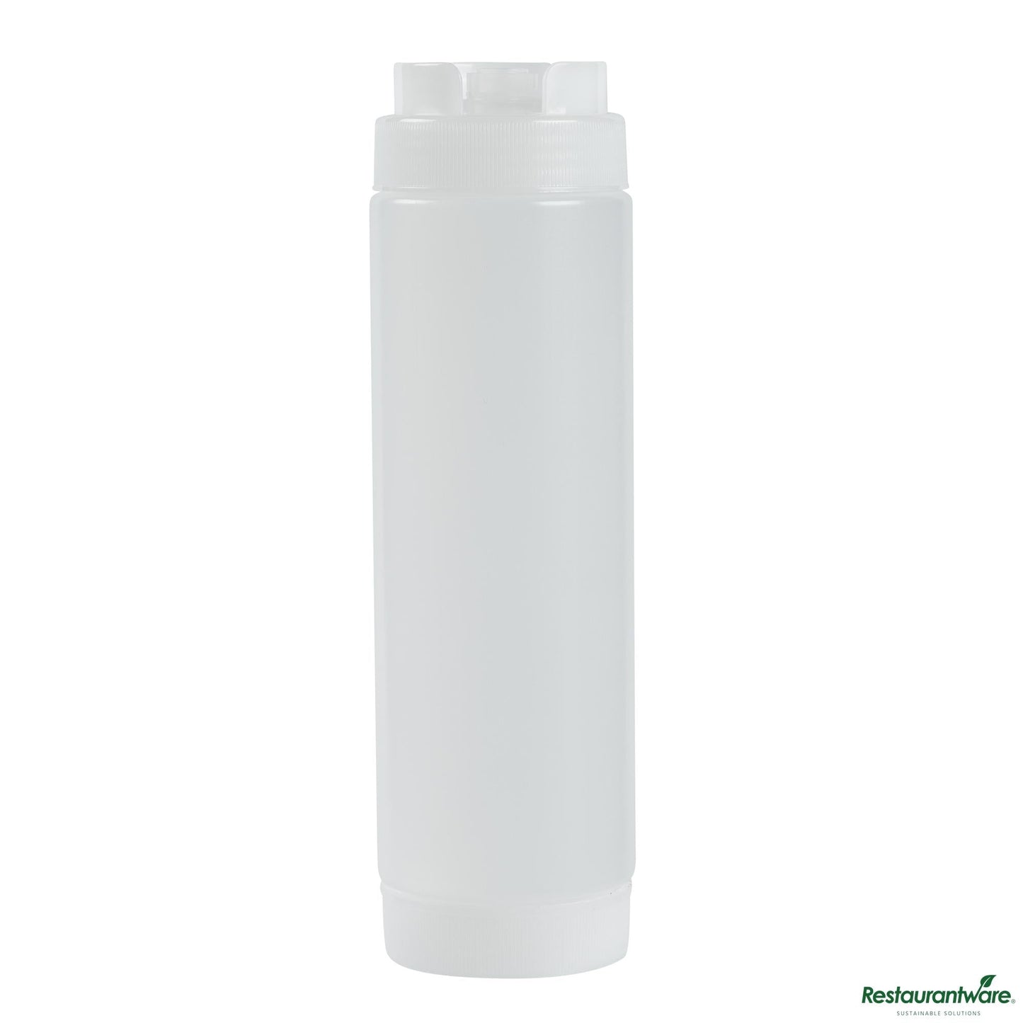 Wholesale Restaurantware 24 Oz Clear Plastic Squeeze Bottle - Inverted, Refill & Dispensing Lid - 2.7" X 2.7" X 9.3"- Bulk