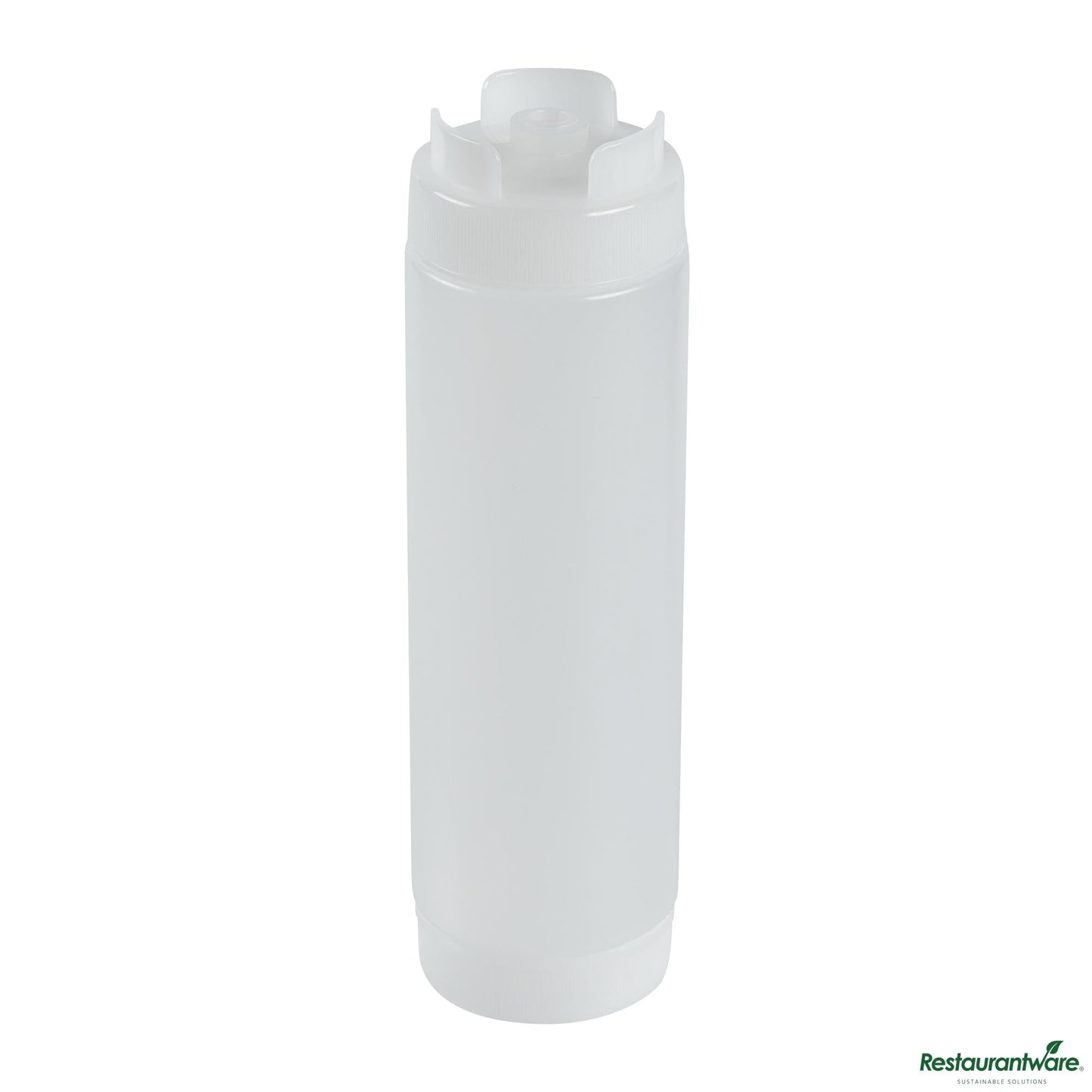 Wholesale Restaurantware 24 Oz Clear Plastic Squeeze Bottle - Inverted, Refill & Dispensing Lid - 2.7" X 2.7" X 9.3"- Bulk