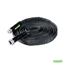 Wholesale Restaurantware Handy Tek Black Fabric Garden Hose - Lightweight, Kink-Free, Flexible - 25' - 1 Count Box- Bulk