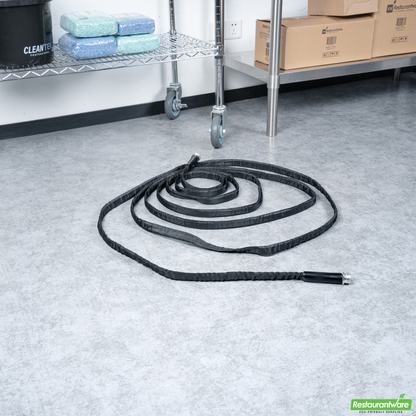 Wholesale Restaurantware Handy Tek Black Fabric Garden Hose - Lightweight, Kink-Free, Flexible - 25' - 1 Count Box- Bulk