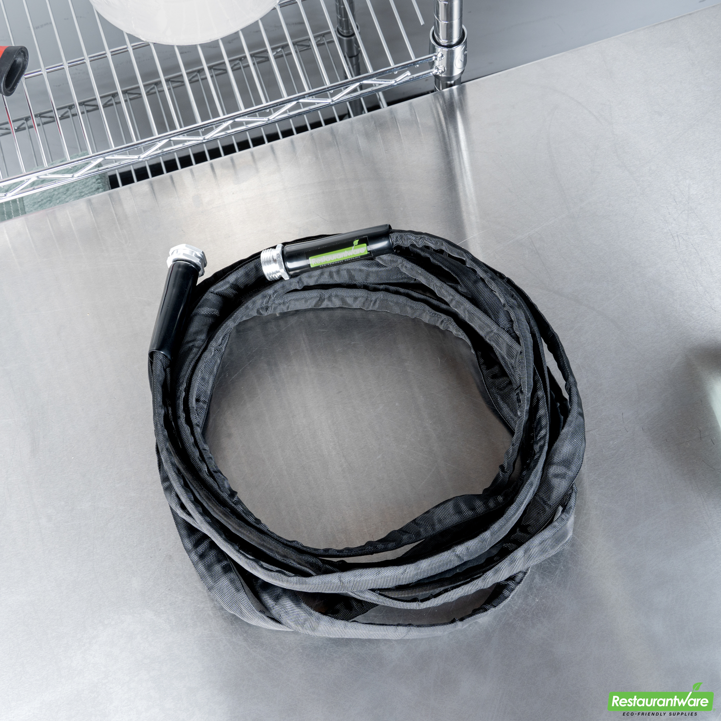 Wholesale Restaurantware Handy Tek Black Fabric Garden Hose - Lightweight, Kink-Free, Flexible - 25' - 1 Count Box- Bulk