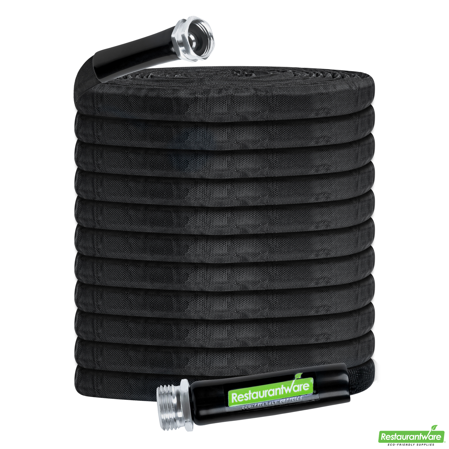 Wholesale Restaurantware Handy Tek Black Fabric Garden Hose - Lightweight, Kink-Free, Flexible - 25' - 1 Count Box- Bulk