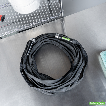 Wholesale Restaurantware Handy Tek Black Fabric Garden Hose - Lightweight, Kink-Free, Flexible - 50' - 1 Count Box- Bulk