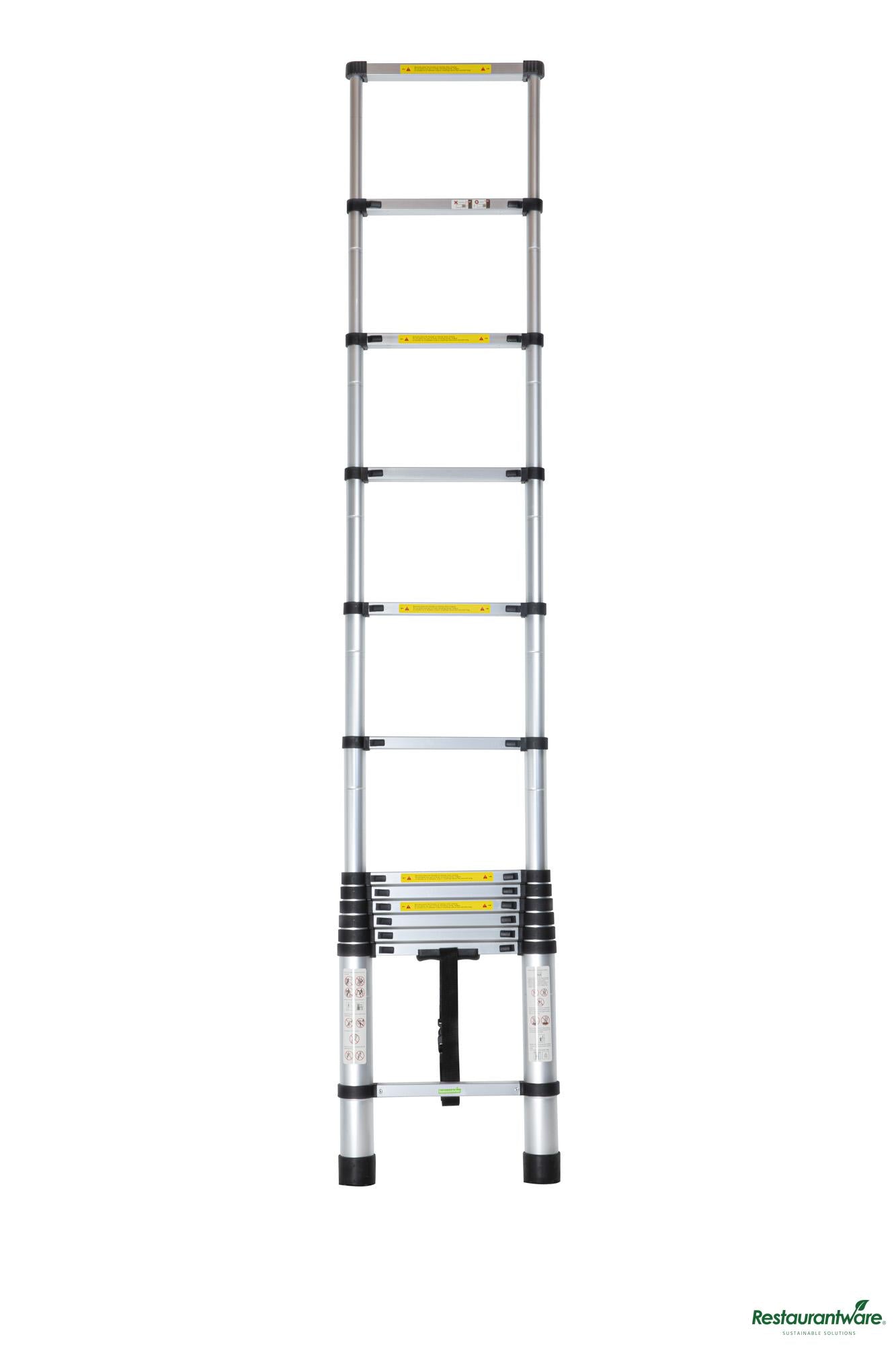 Wholesale Restaurantware Aluminum Telescoping Extension Ladder - 330 Lb Load Capacity - 33.9" X 19.3" X 3.2"- Bulk