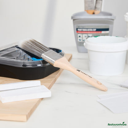 Wholesale Restaurantware Synthetic Polyester Paint Brush - Flat, Beaver Tail - 9.4" X 2" X 0.6"- Bulk