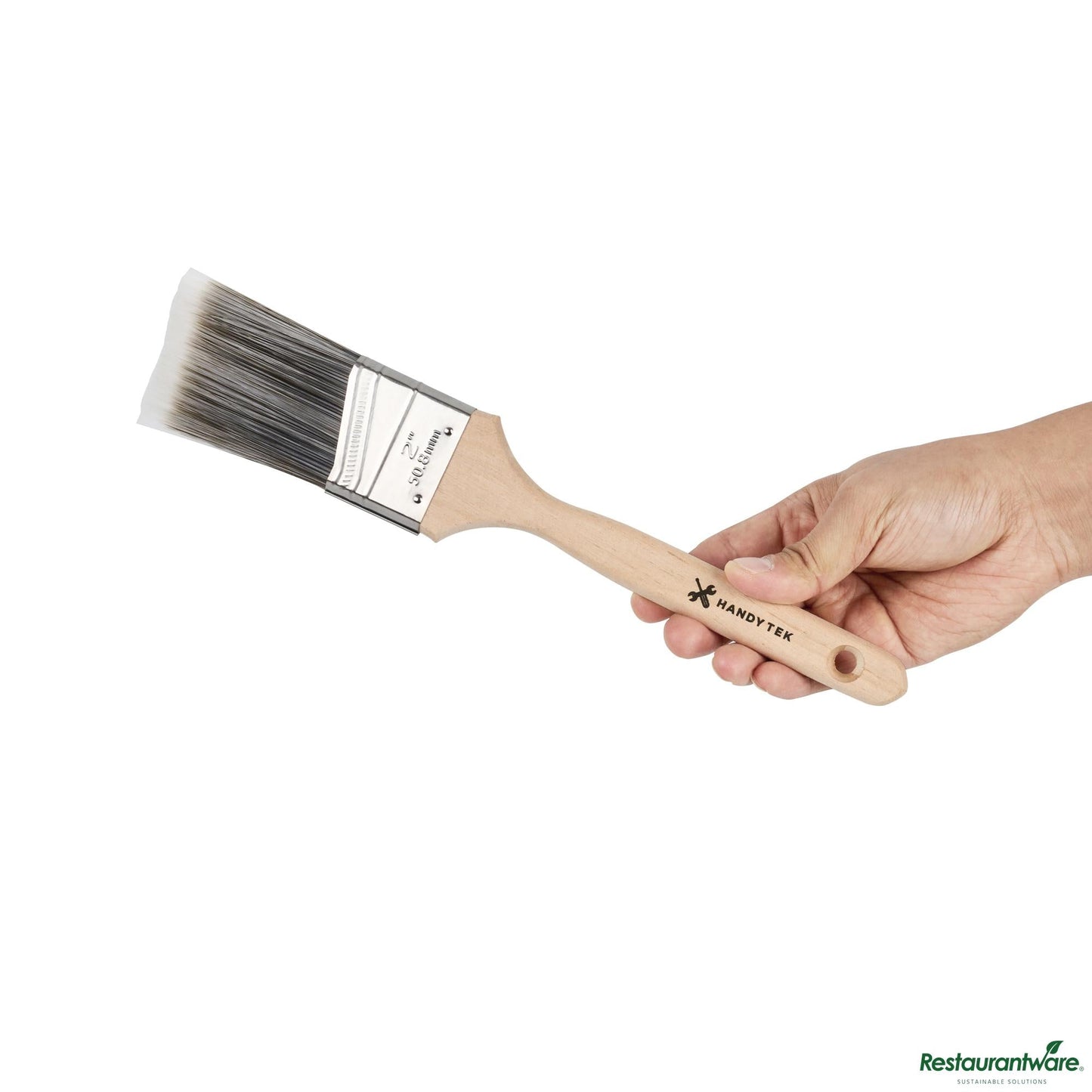 Wholesale Restaurantware Synthetic Polyester Paint Brush - Angled, Long Handle - 11.6" X 2" X 0.6"- Bulk