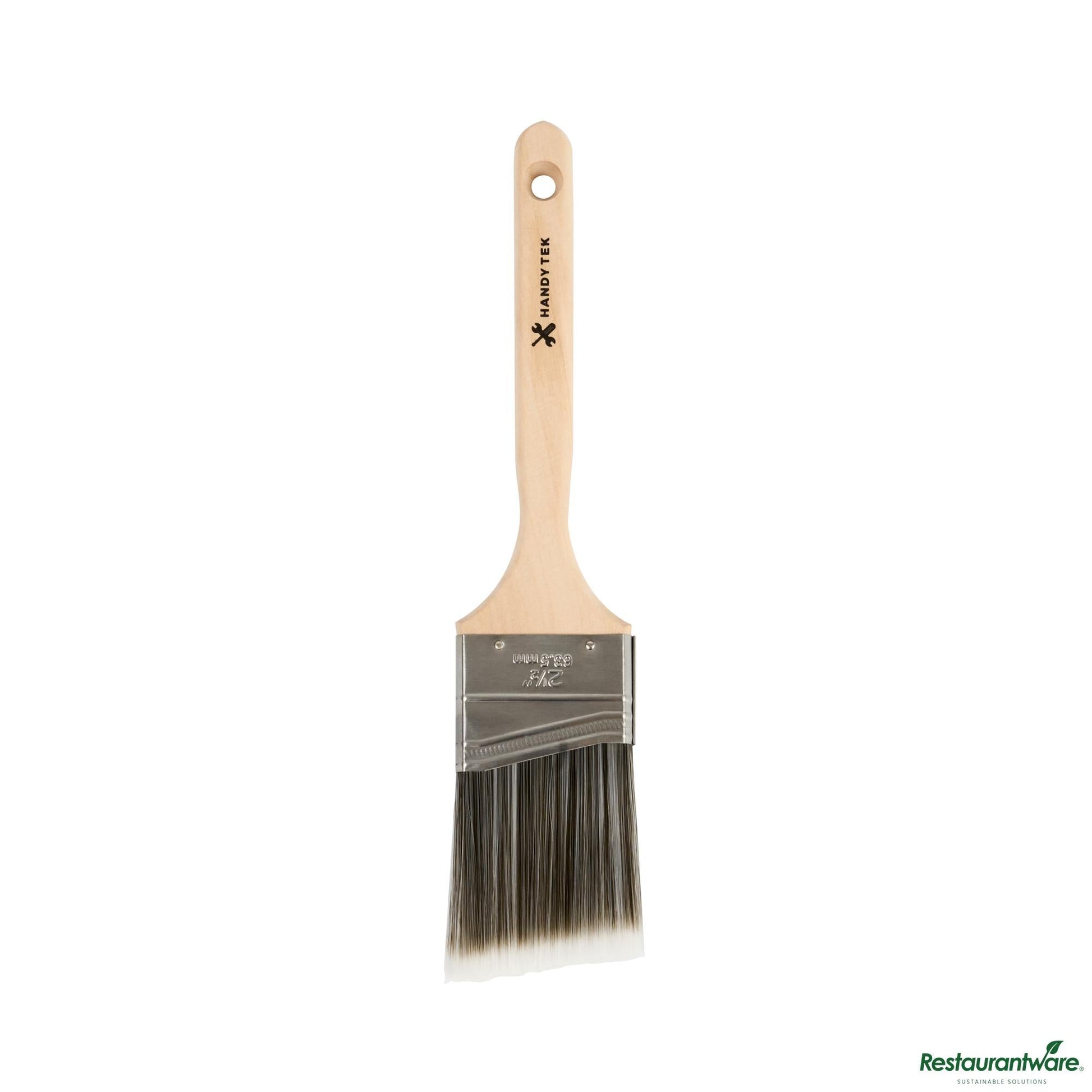 Wholesale Restaurantware Synthetic Polyester Paint Brush - Angled, Long Handle - 12.4" X 2.5" X 0.6"- Bulk