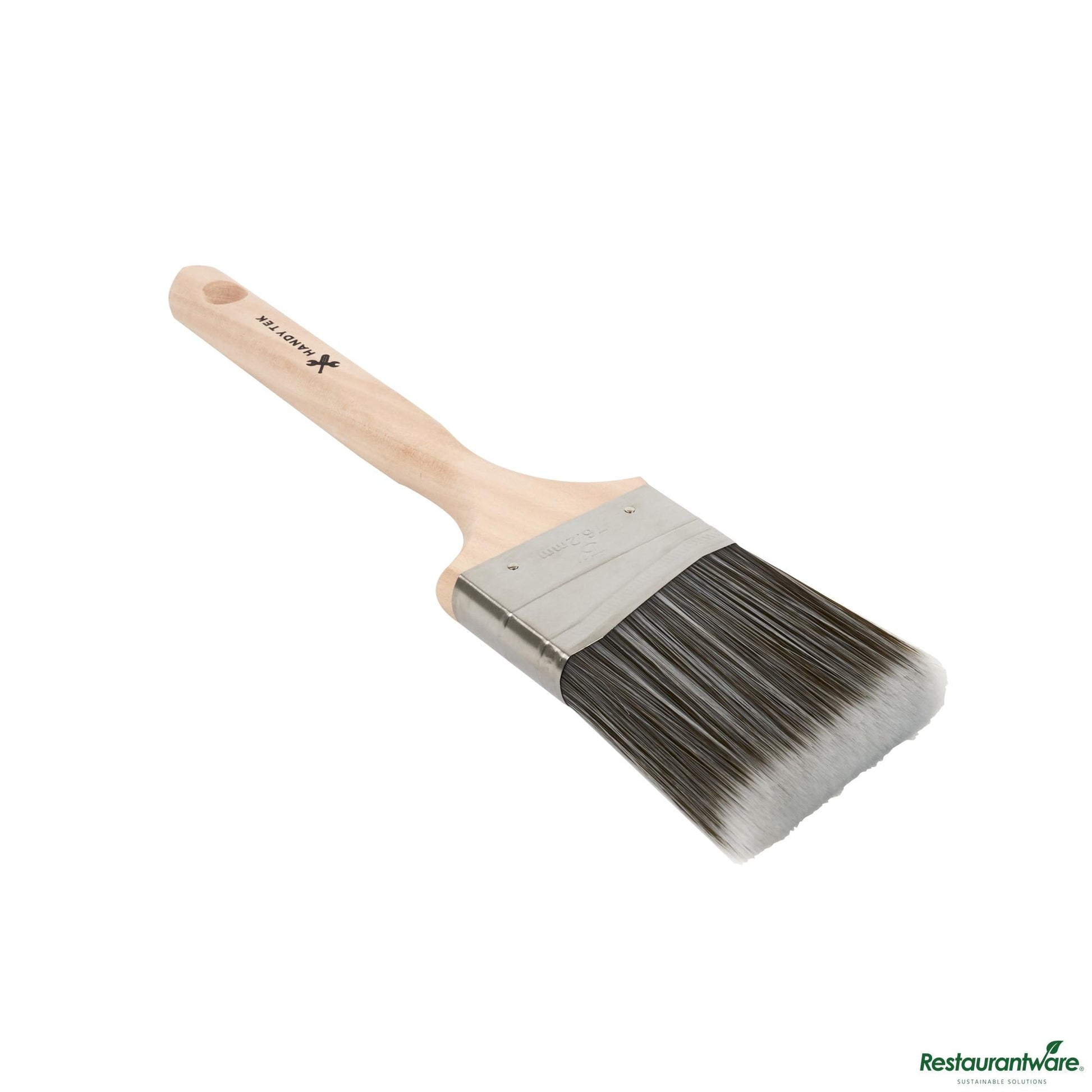 Wholesale Restaurantware Synthetic Polyester Paint Brush - Angled, Long Handle - 12.6" X 3" X 0.7"- Bulk