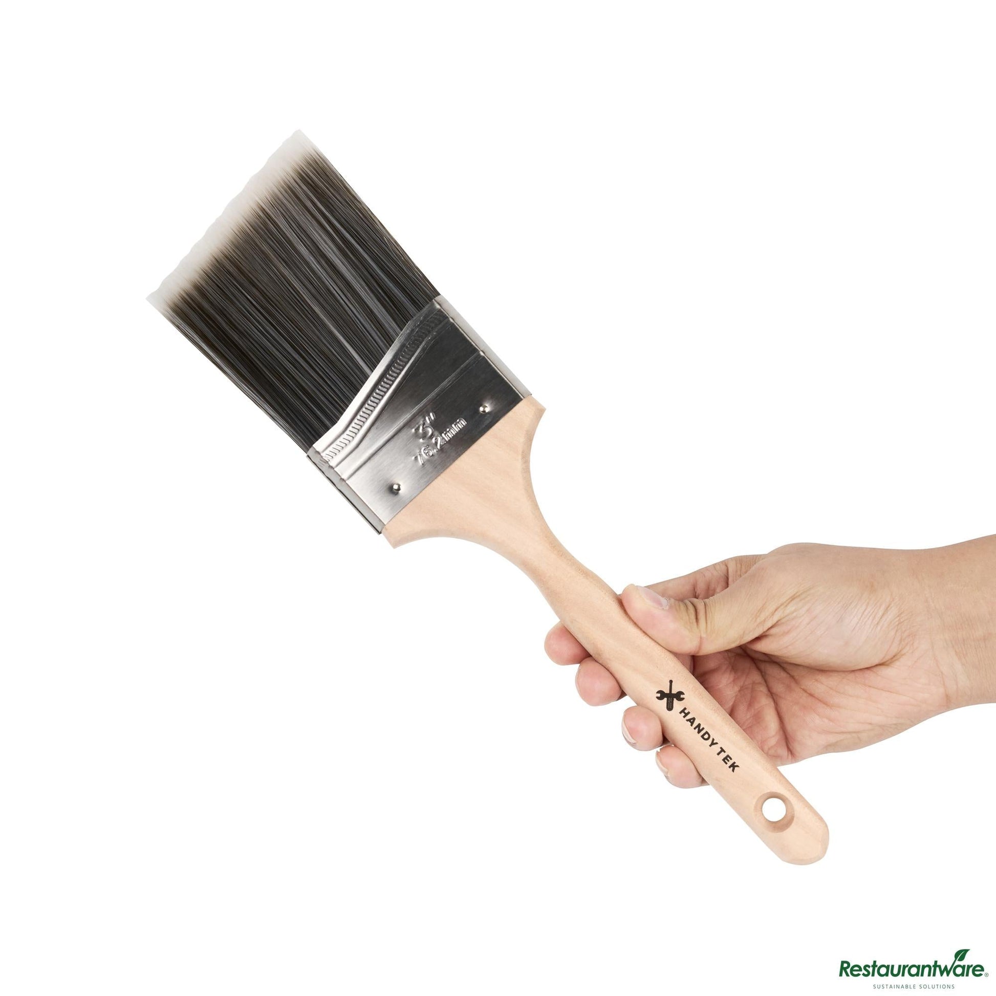 Wholesale Restaurantware Synthetic Polyester Paint Brush - Angled, Long Handle - 12.6" X 3" X 0.7"- Bulk
