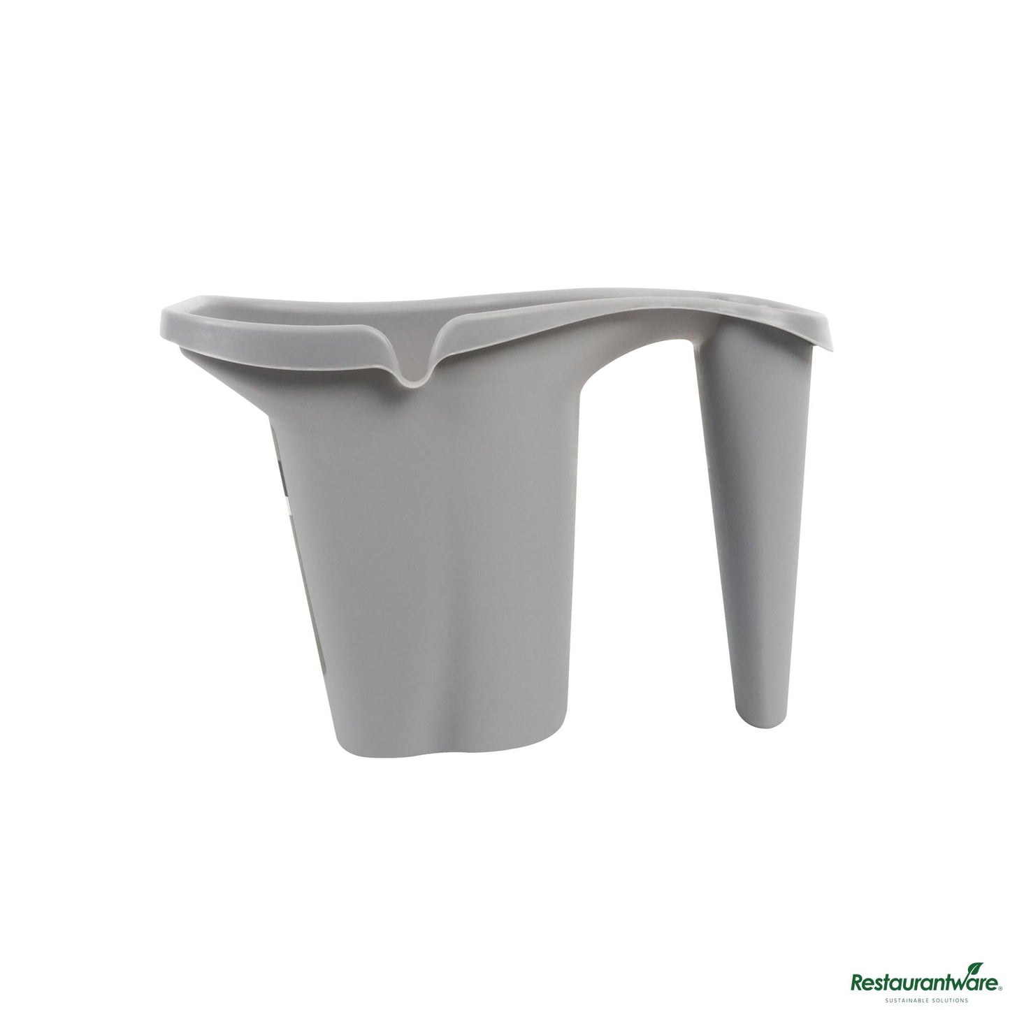 Wholesale Restaurantware 28 Oz Gray Plastic Paint Cup - with Brush Holder - 7.4" X 5.6" X 5"- Bulk