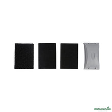 Wholesale Restaurantware Assorted Grit Sanding Sponge Set - 4-Piece, Flat Edges, with Handle - 4.1" X 2.9" X 4.5"- Bulk