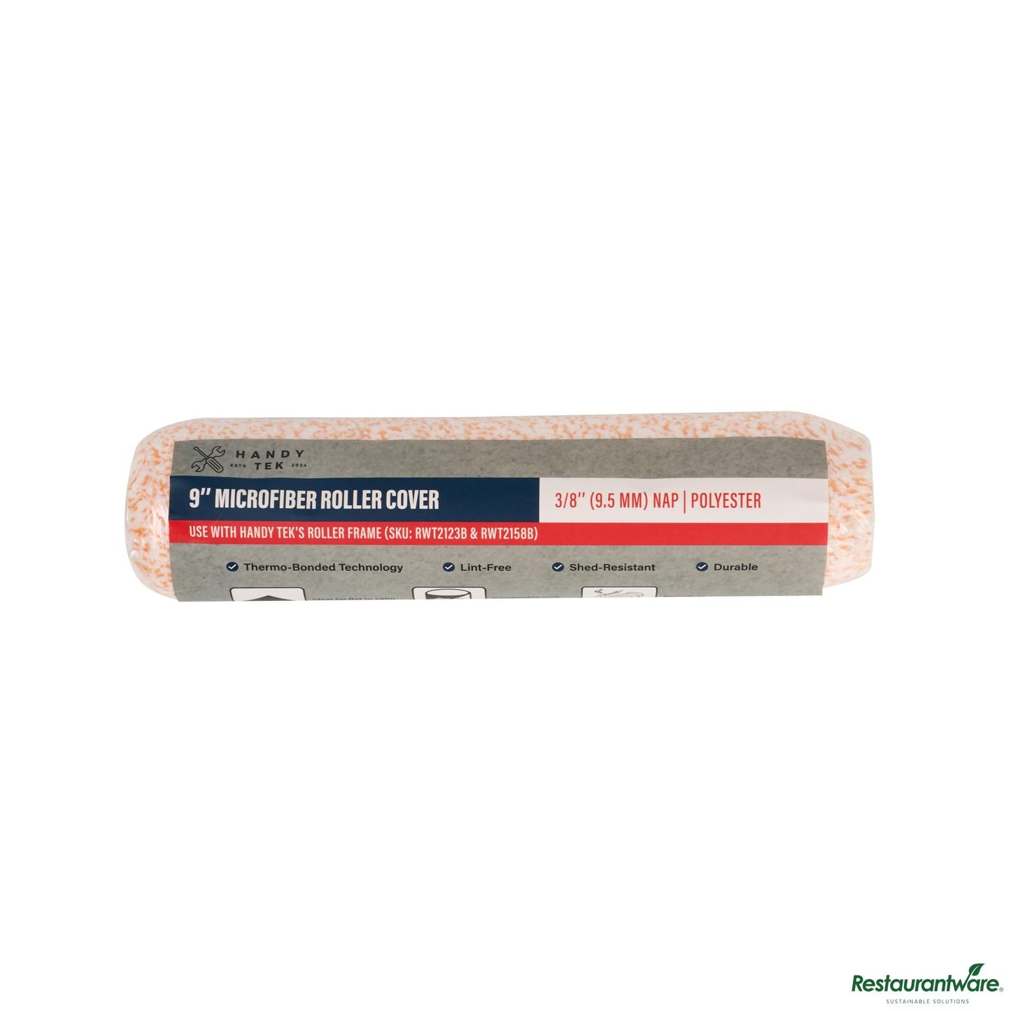 Wholesale Restaurantware Microfiber Roller Cover - Shed-Resistant, with 3/8" Nap - 9.1" X 2.4" X 2.4"- Bulk