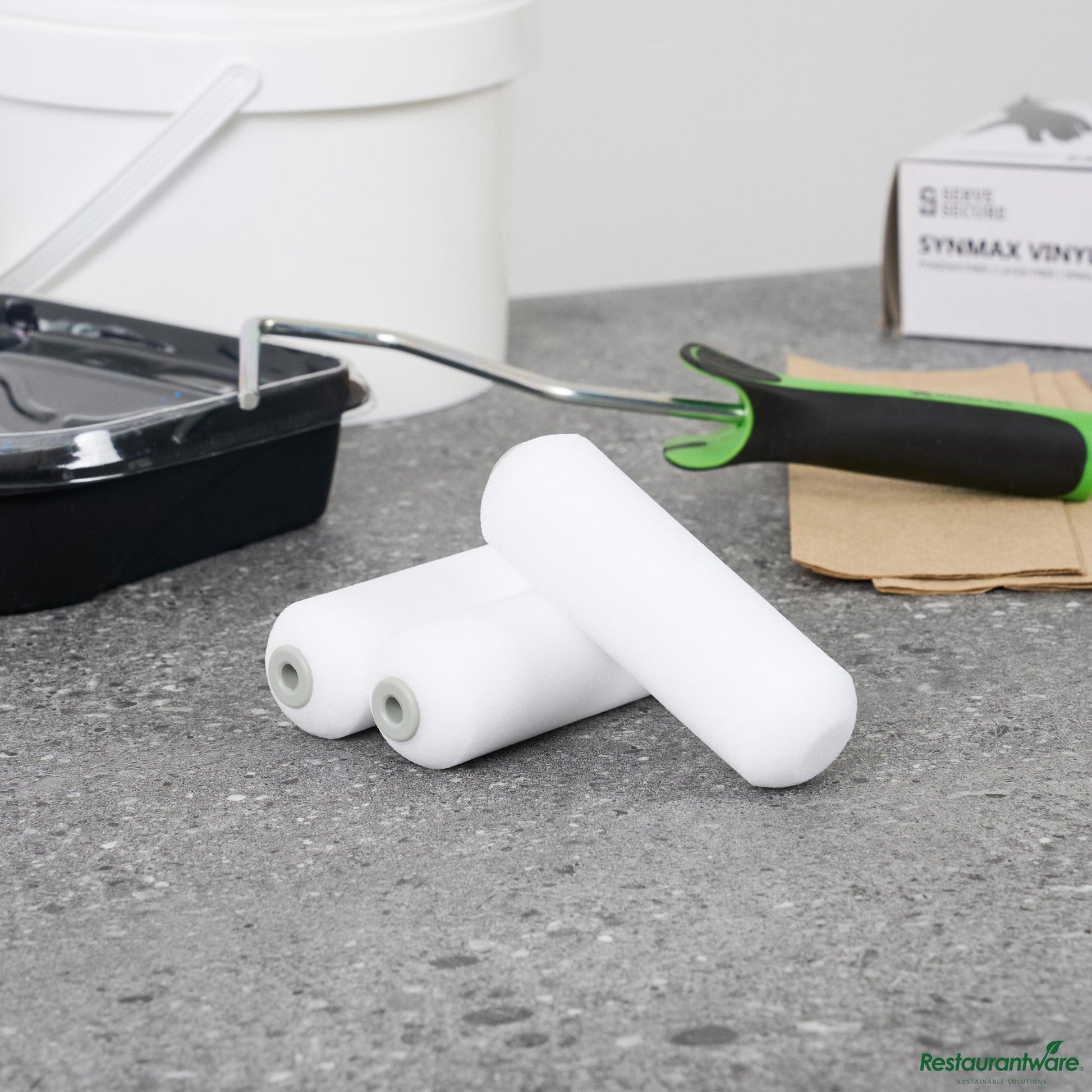 Wholesale Restaurantware Foam Mini Roller Cover - High Density, Shed-Resistant - 4.3" X 1.3" X 1.3"- Bulk