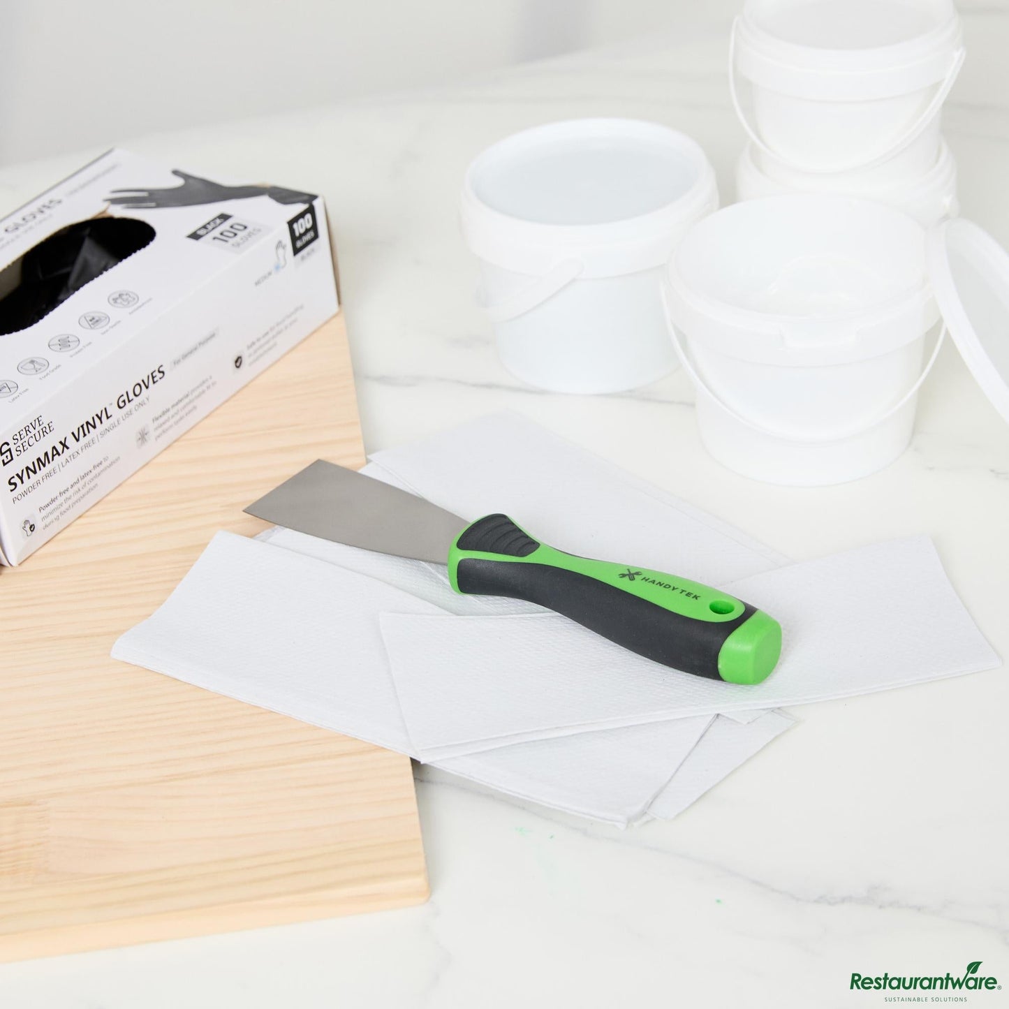 Wholesale Restaurantware Carbon Steel Putty Knife - Flexible, Soft Grip Handle - 9.3" X 2" X 1.2"- Bulk