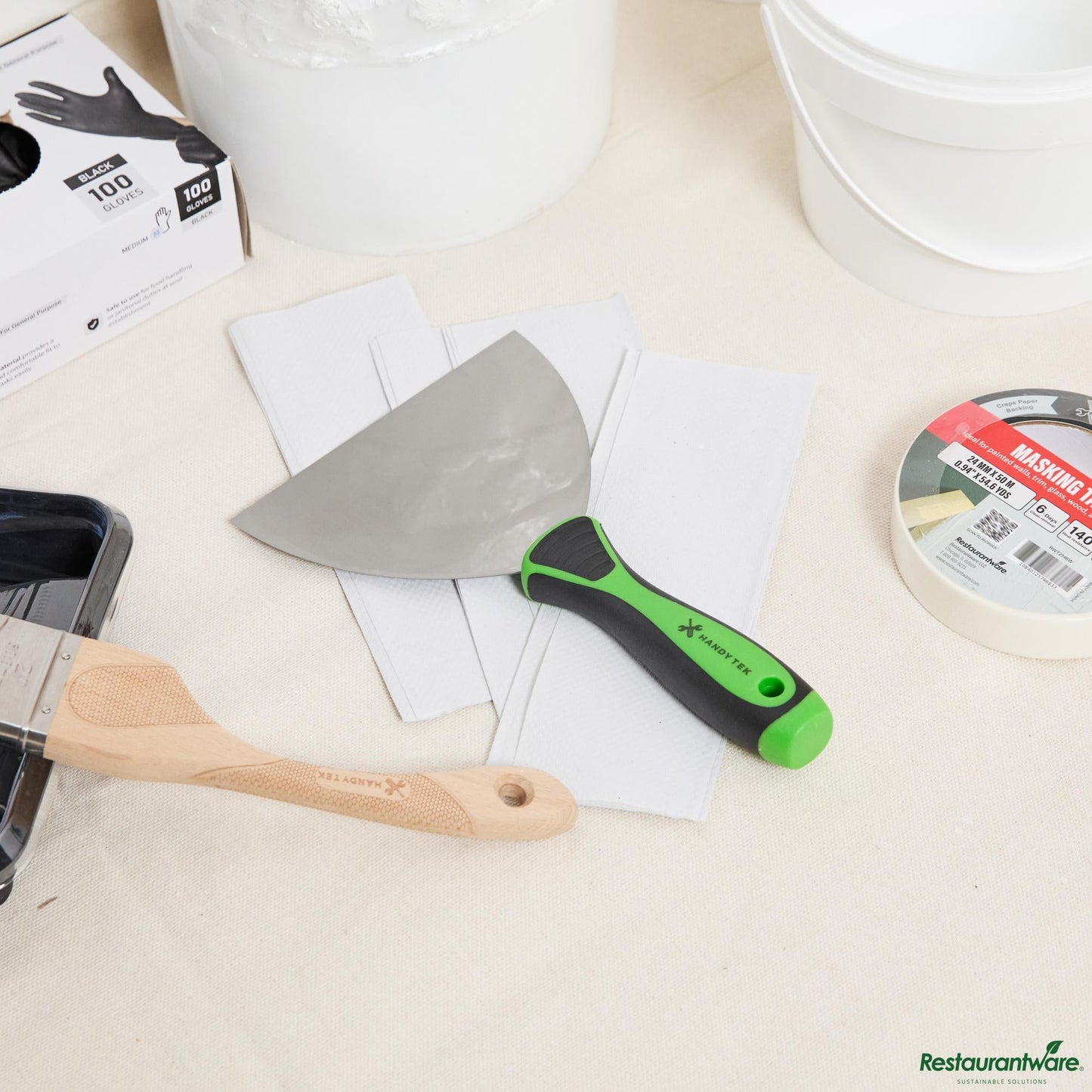 Wholesale Restaurantware Carbon Steel Joint Knife - Flexible, Soft Grip Handle - 9.4" X 5.9" X 1.2"- Bulk