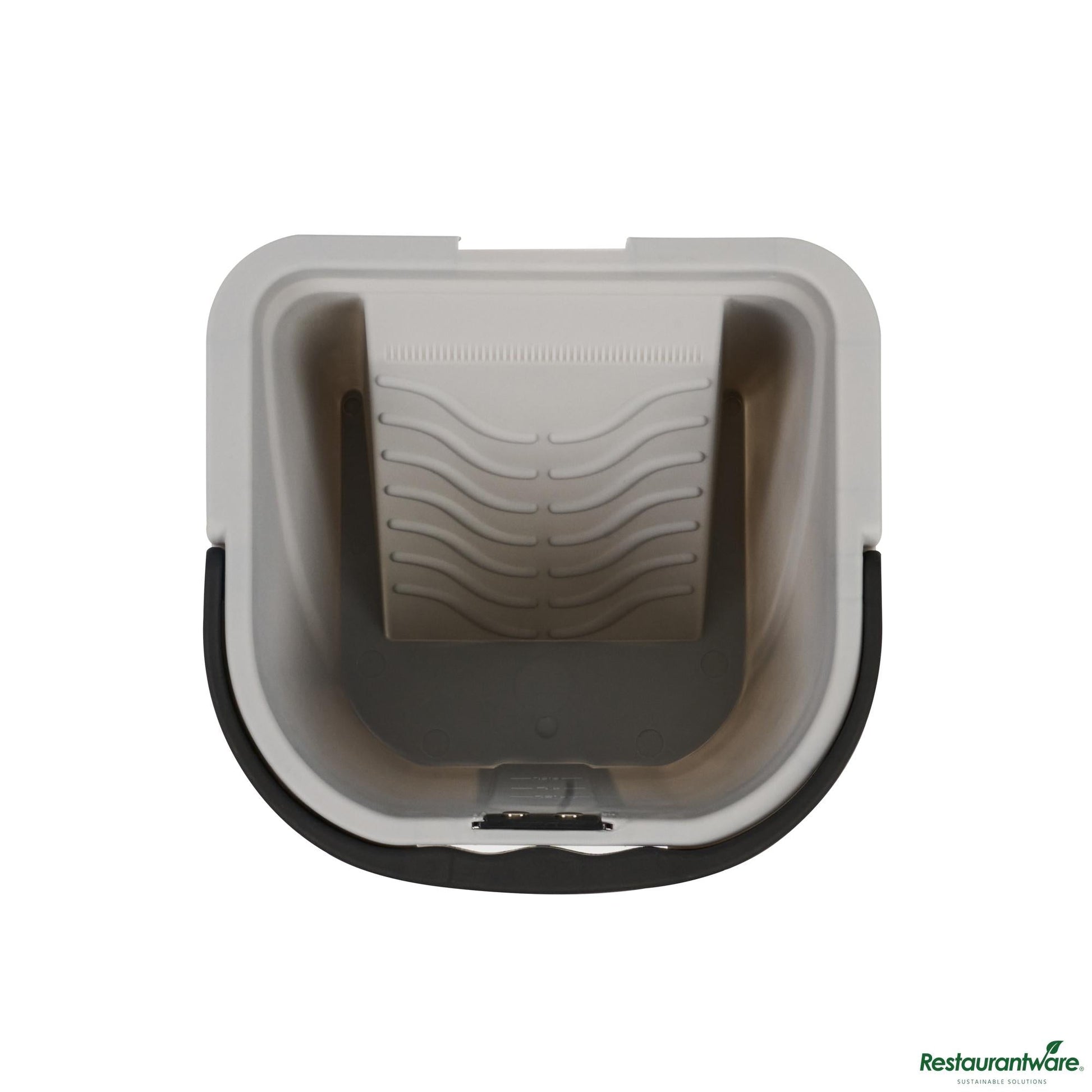 Wholesale Restaurantware 0.5 Gal Gray Plastic Paint Pail - with Magnetic Brush Holder - 7.8" X 7.5" X 6.7"- Bulk