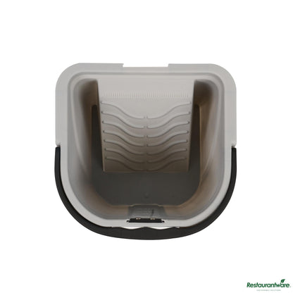 Wholesale Restaurantware 0.5 Gal Gray Plastic Paint Pail - with Magnetic Brush Holder - 7.8" X 7.5" X 6.7"- Bulk