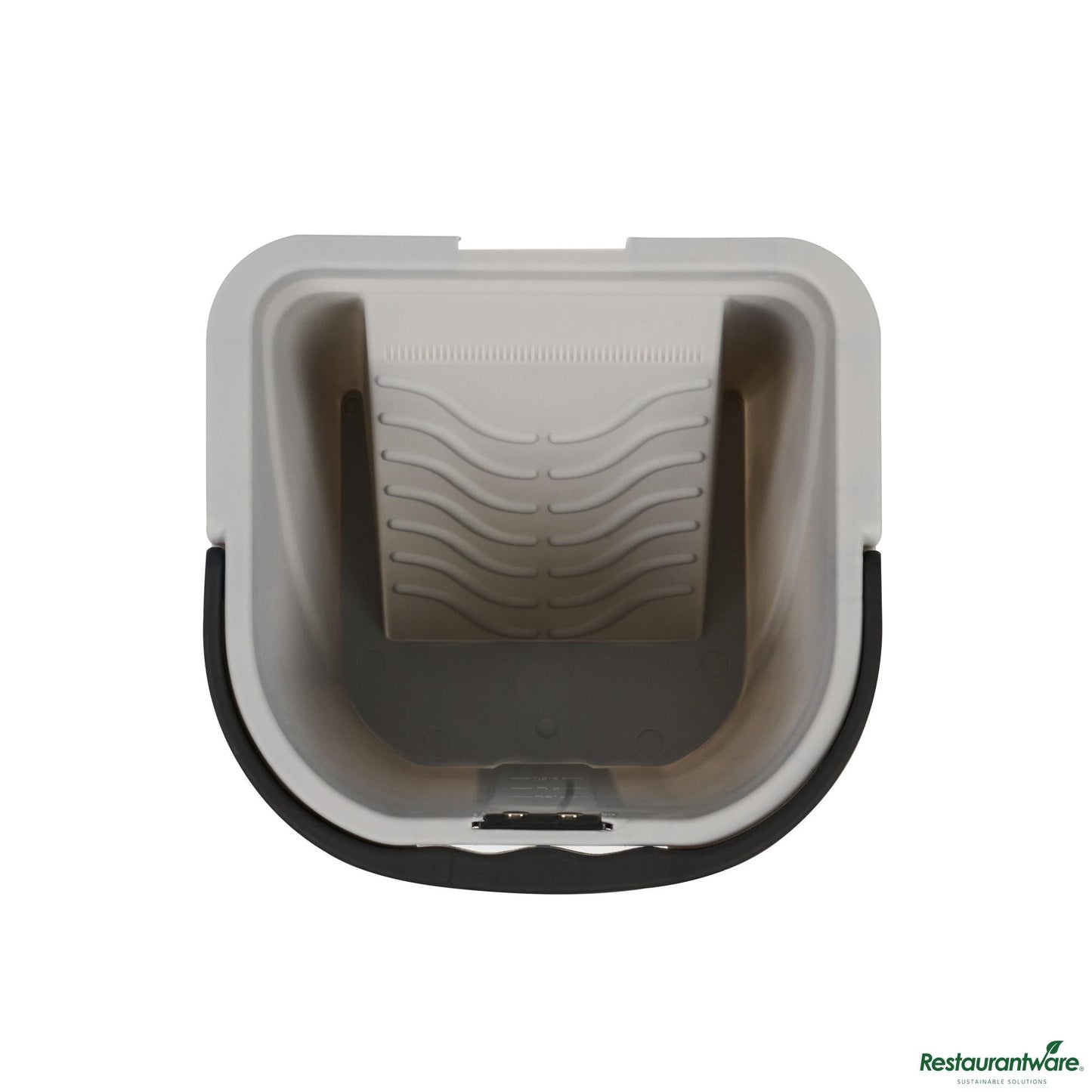 Wholesale Restaurantware 0.5 Gal Gray Plastic Paint Pail - with Magnetic Brush Holder - 7.8" X 7.5" X 6.7"- Bulk