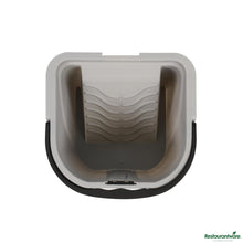 Wholesale Restaurantware 0.5 Gal Gray Plastic Paint Pail - with Magnetic Brush Holder - 7.8" X 7.5" X 6.7"- Bulk