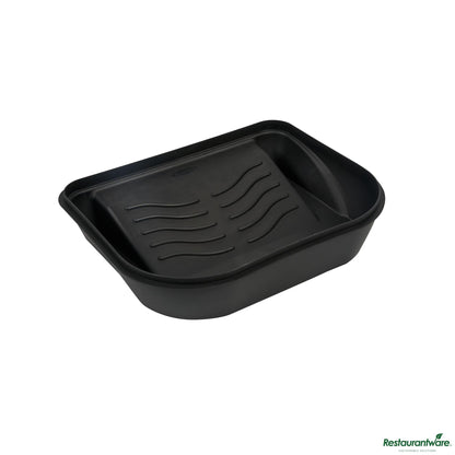 Wholesale Restaurantware 5 Qt Black Plastic Paint Tray / Pail Lid - Fits 3.5 Gal Paint Pail - 14.8" X 11.9" X 3.1"- Bulk