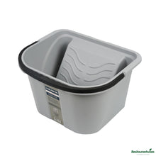 Wholesale Restaurantware 3.5 Gal Gray Plastic Paint Pail - 15.8" X 12.8" X 9.1"- Bulk
