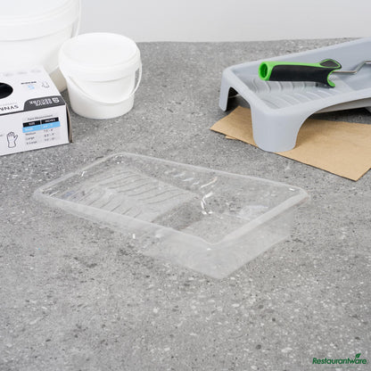 Wholesale Restaurantware Clear Plastic Paint Tray Liner - Fits 1.5 Qt Paint Tray - 13.8" X 6.7" X 2.4"- Bulk
