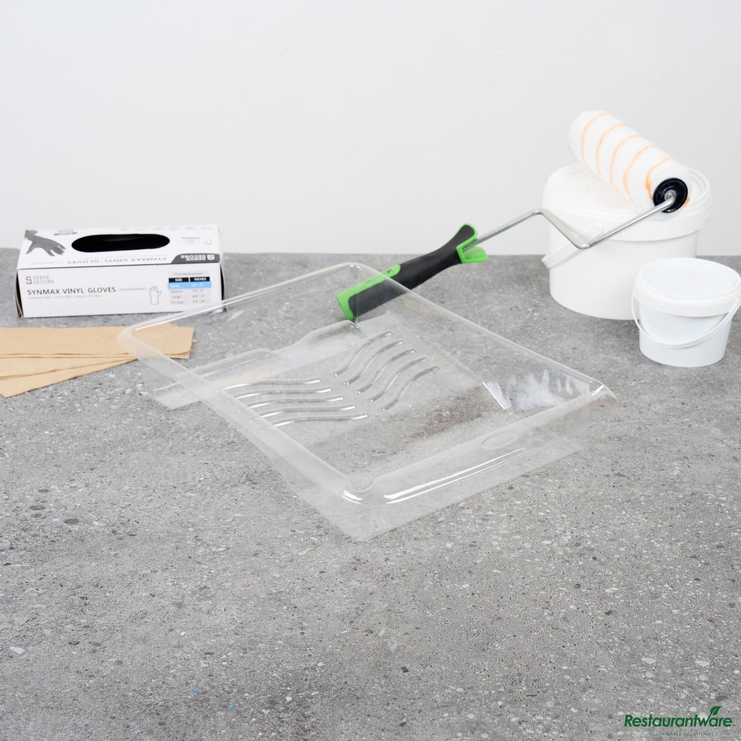 Wholesale Restaurantware Clear Plastic Paint Tray Liner - Fits 1.5 Gal Paint Tray - 17.8" X 13" X 3"- Bulk