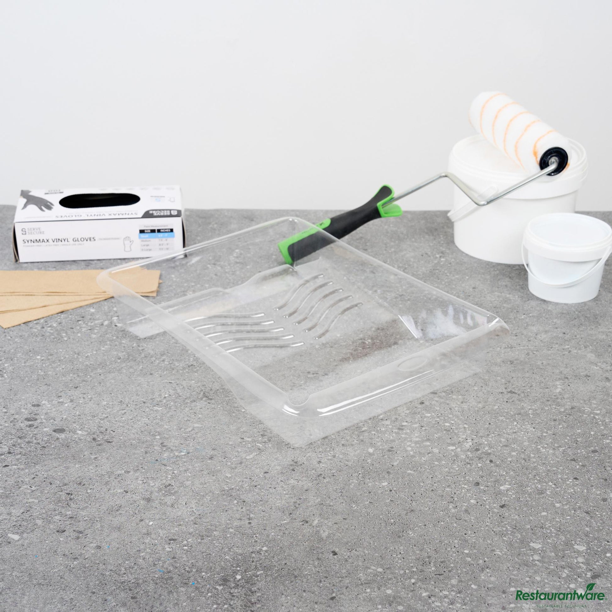Wholesale Restaurantware Clear Plastic Paint Tray Liner - Fits 1.5 Gal Paint Tray - 17.8" X 13" X 3"- Bulk