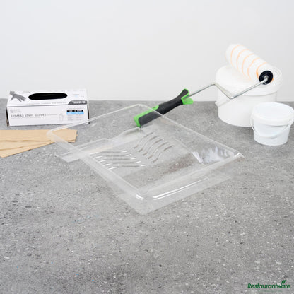 Wholesale Restaurantware Clear Plastic Paint Tray Liner - Fits 1.5 Gal Paint Tray - 17.8" X 13" X 3"- Bulk