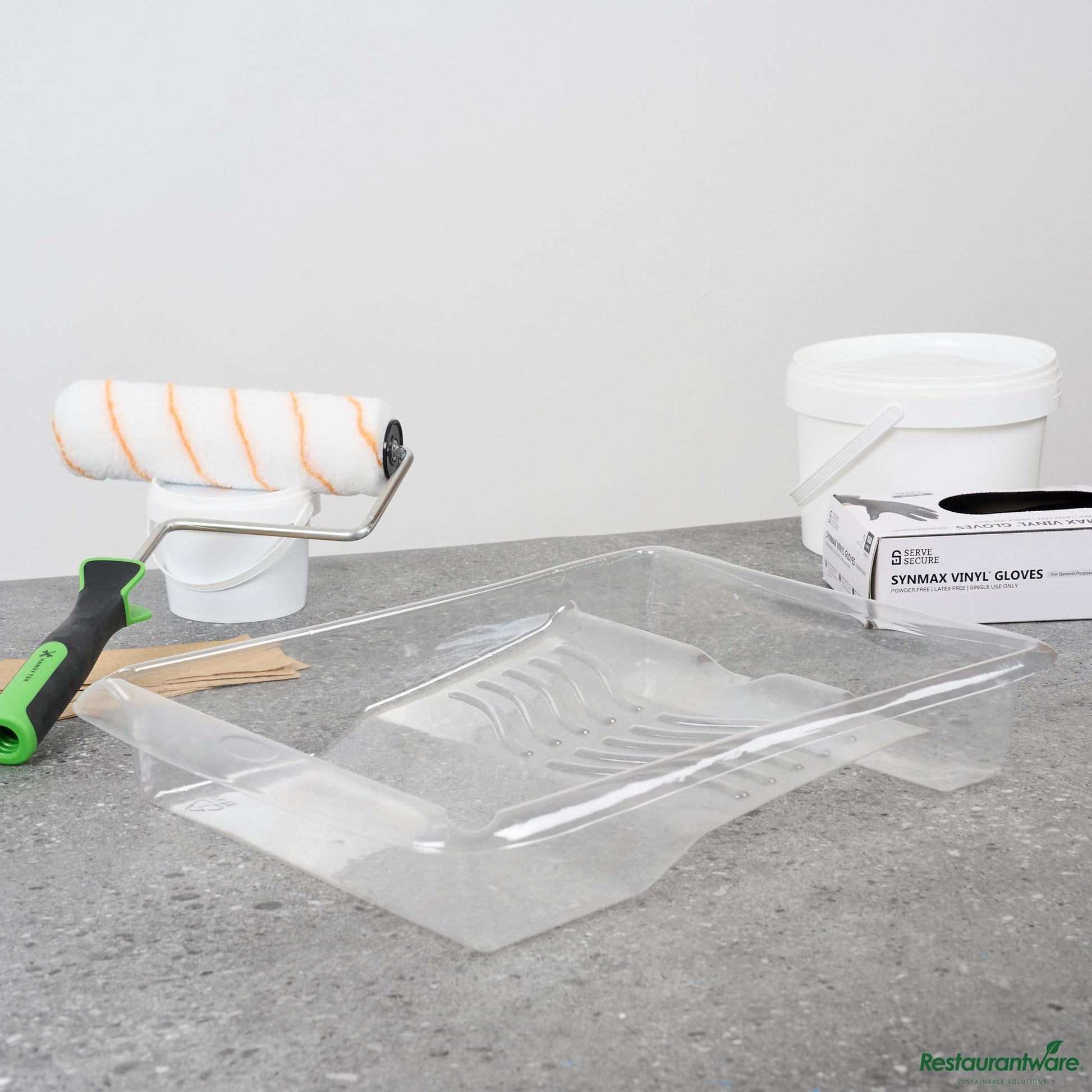 Wholesale Restaurantware Clear Plastic Paint Tray Liner - Fits 1.5 Gal Paint Tray - 17.8" X 13" X 3"- Bulk
