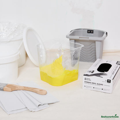 Wholesale Restaurantware Clear Plastic Paint Pail Liner - Fits 0.5 Gal Paint Pail - 7.6" X 6.9" X 6.5"- Bulk
