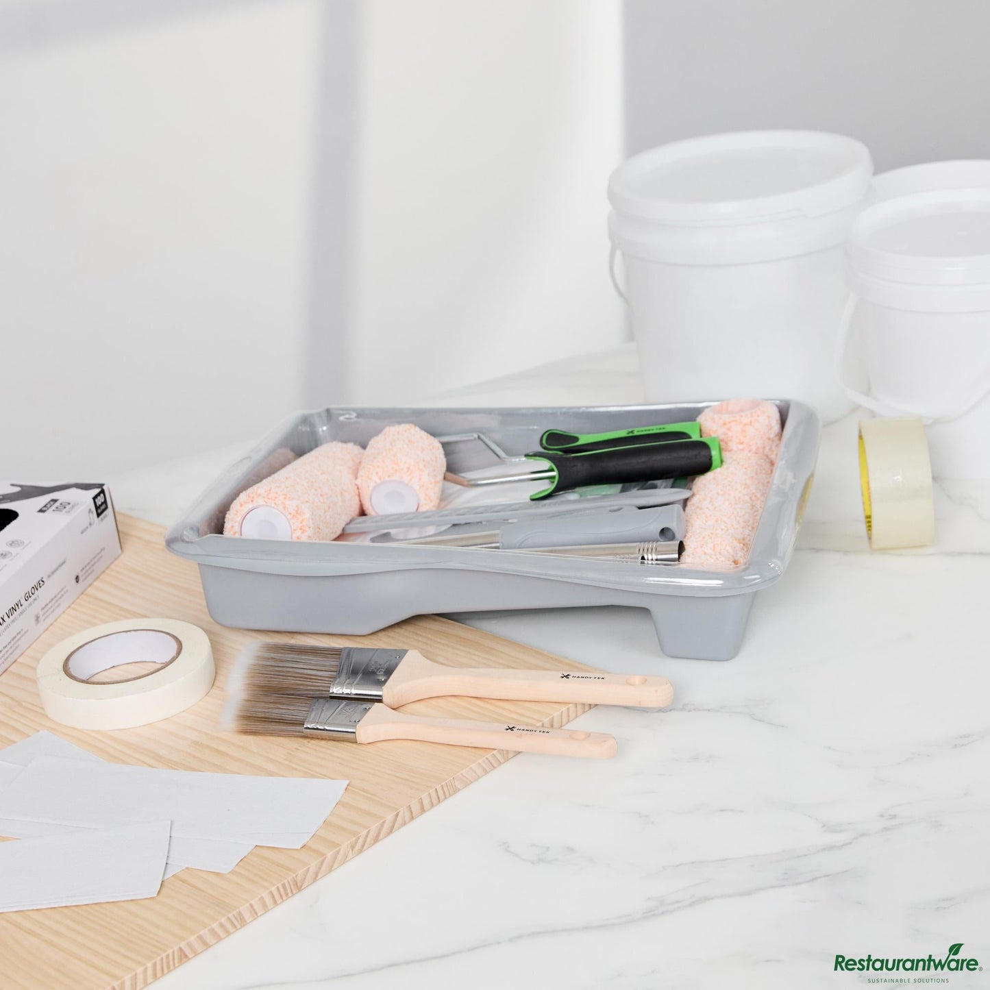 Wholesale Restaurantware Paint Roller Kit - 18-Piece - 17.7" X 12.9" X 3.2"- Bulk
