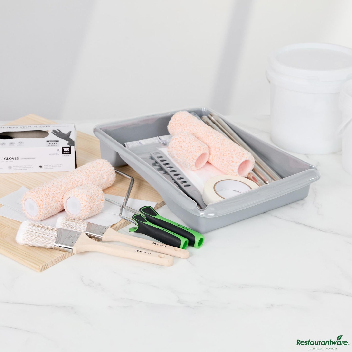 Wholesale Restaurantware Paint Roller Kit - 18-Piece - 17.7" X 12.9" X 3.2"- Bulk
