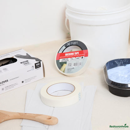Wholesale Restaurantware White Masking Tape Roll - 4.6" X 4.6" X 1"- Bulk
