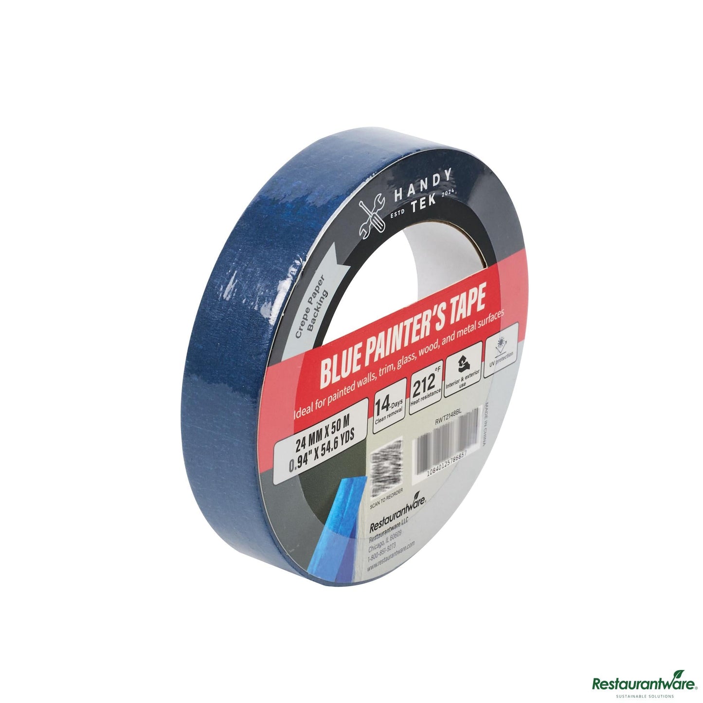 Wholesale Restaurantware Blue Painter's Tape - 4.6" X 4.6" X 1.9"- Bulk