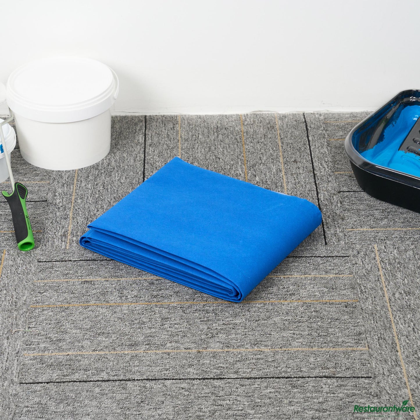 Wholesale Restaurantware Blue Plastic Drop Cloth - 48" X 179.9" X 0.02"- Bulk