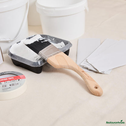 Wholesale Restaurantware Pbt / Nylon Paint Brush - Angled, Ergonomic Handle - 12.5" X 2.6" X 0.7"- Bulk
