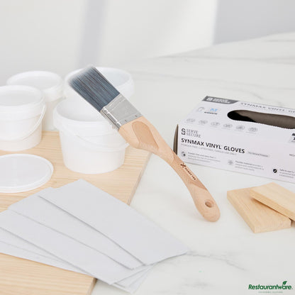 Wholesale Restaurantware Nylon / Polyester Paint Brush - Angled, Soft Tip, Ergonomic Handle - 11.8" X 2" X 0.7"- Bulk