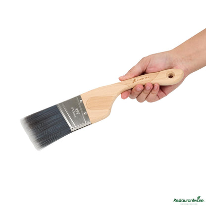Wholesale Restaurantware Nylon / Polyester Paint Brush - Angled, Soft Tip, Ergonomic Handle - 12.6" X 2.6" X 0.7"- Bulk