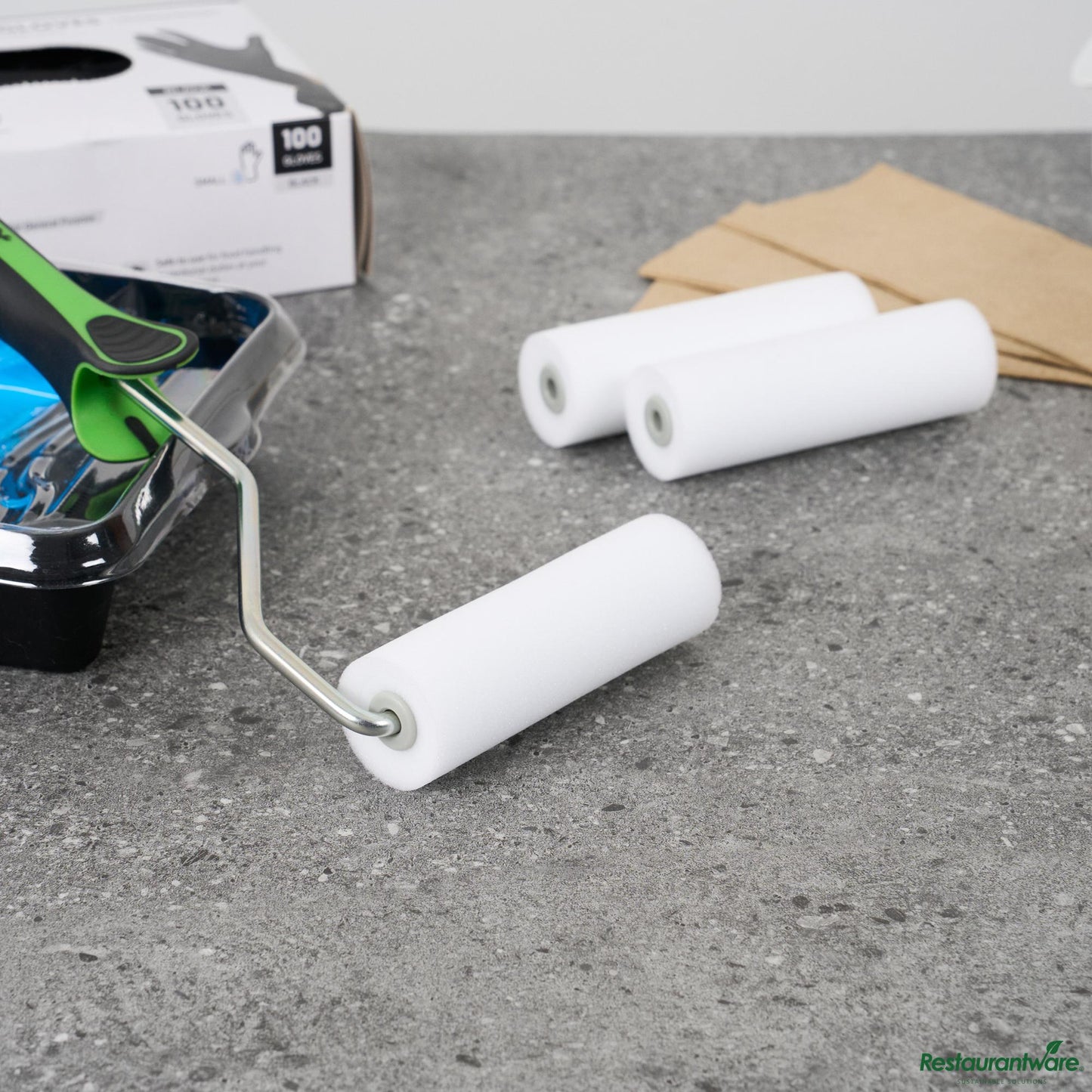 Wholesale Restaurantware Foam Mini Roller Cover - High Density - 4.3" X 1.4" X 1.4"- Bulk