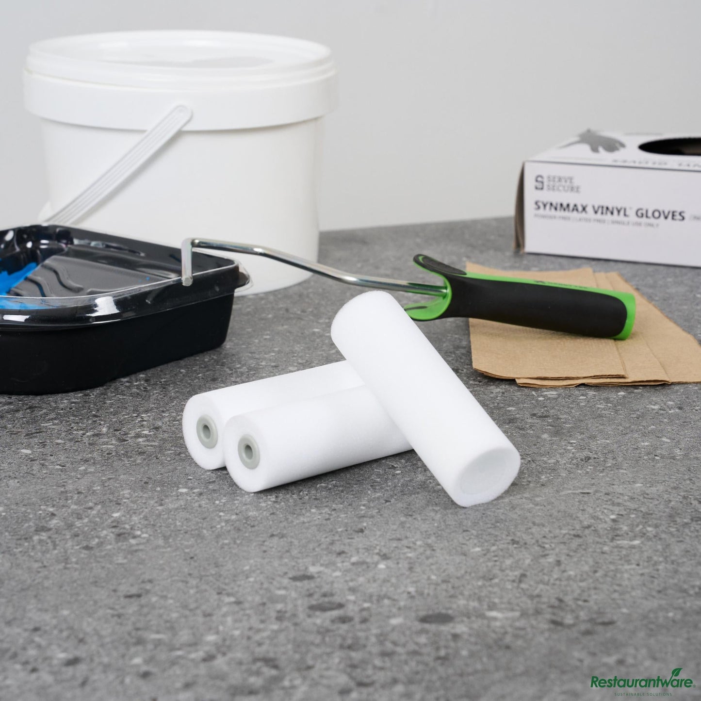 Wholesale Restaurantware Foam Mini Roller Cover - High Density - 4.3" X 1.4" X 1.4"- Bulk