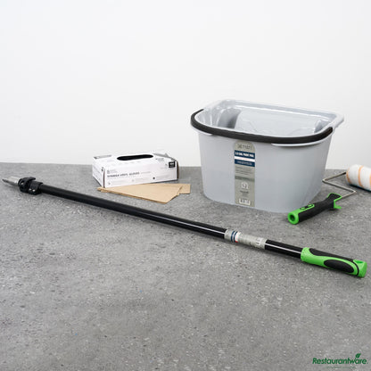 Wholesale Restaurantware Aluminum Extension Pole - 3.5 Ft - 6.5 Ft, Adjustable, Threaded - 43.7" X 2.2" X 1.4"- Bulk