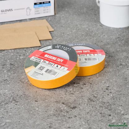 Wholesale Restaurantware Orange Rice Paper Masking Tape Roll - 4.5" X 4.5" X 1"- Bulk