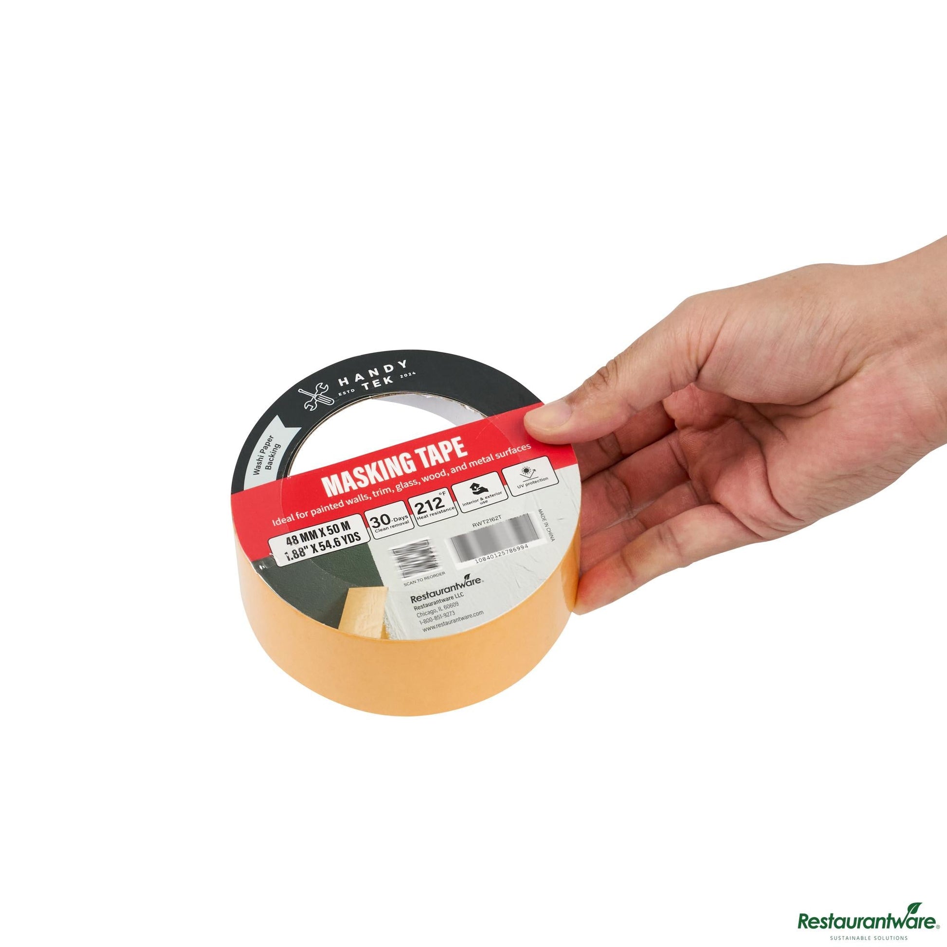 Wholesale Restaurantware Orange Rice Paper Masking Tape Roll - 4.5" X 4.5" X 1.9"- Bulk