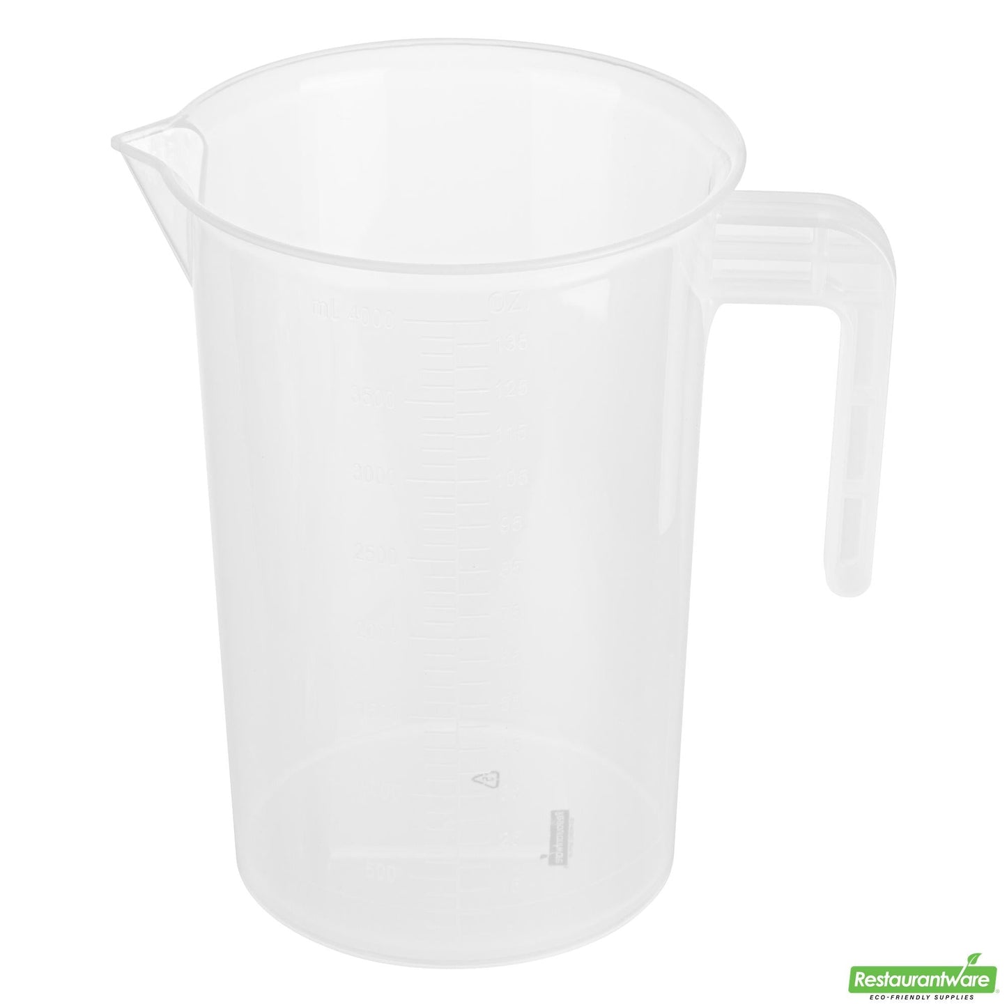 Wholesale Restaurantware 4 Qt Clear Plastic Measuring Cup-7.6" X 5.7" X 10"- Bulk