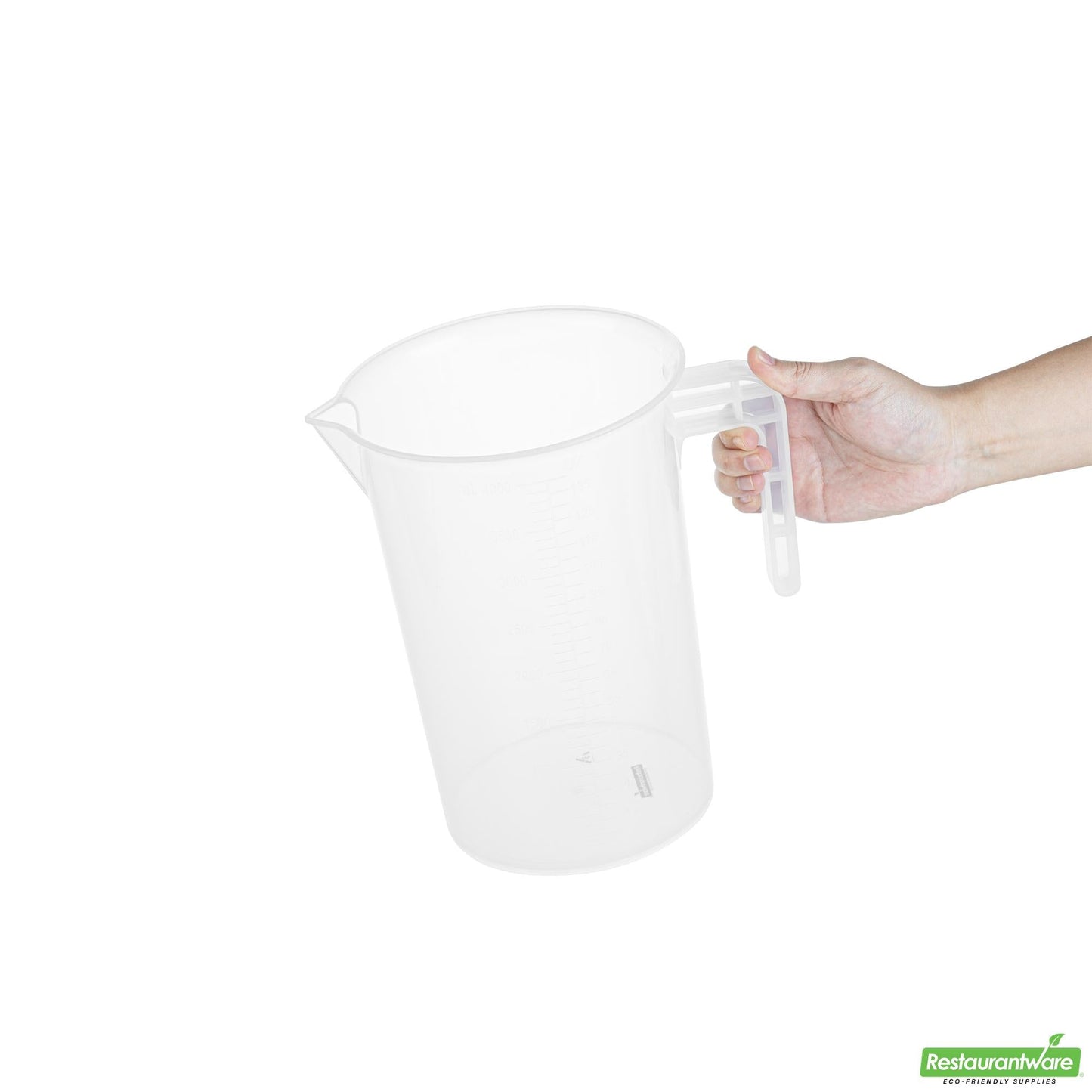 Wholesale Restaurantware 4 Qt Clear Plastic Measuring Cup-7.6" X 5.7" X 10"- Bulk