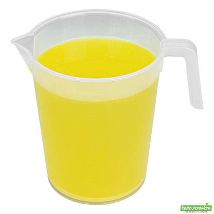 Restaurantware 2 Qt Clear Plastic Measuring Cup-6.7" X 4.7" X 7.1