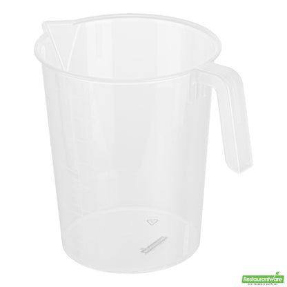 Restaurantware 2 Qt Clear Plastic Measuring Cup-6.7" X 4.7" X 7.1