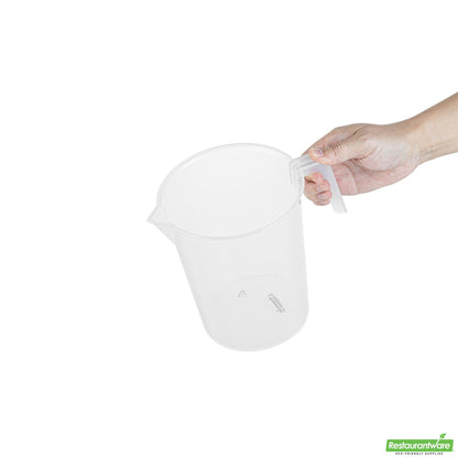 Restaurantware 2 Qt Clear Plastic Measuring Cup-6.7" X 4.7" X 7.1