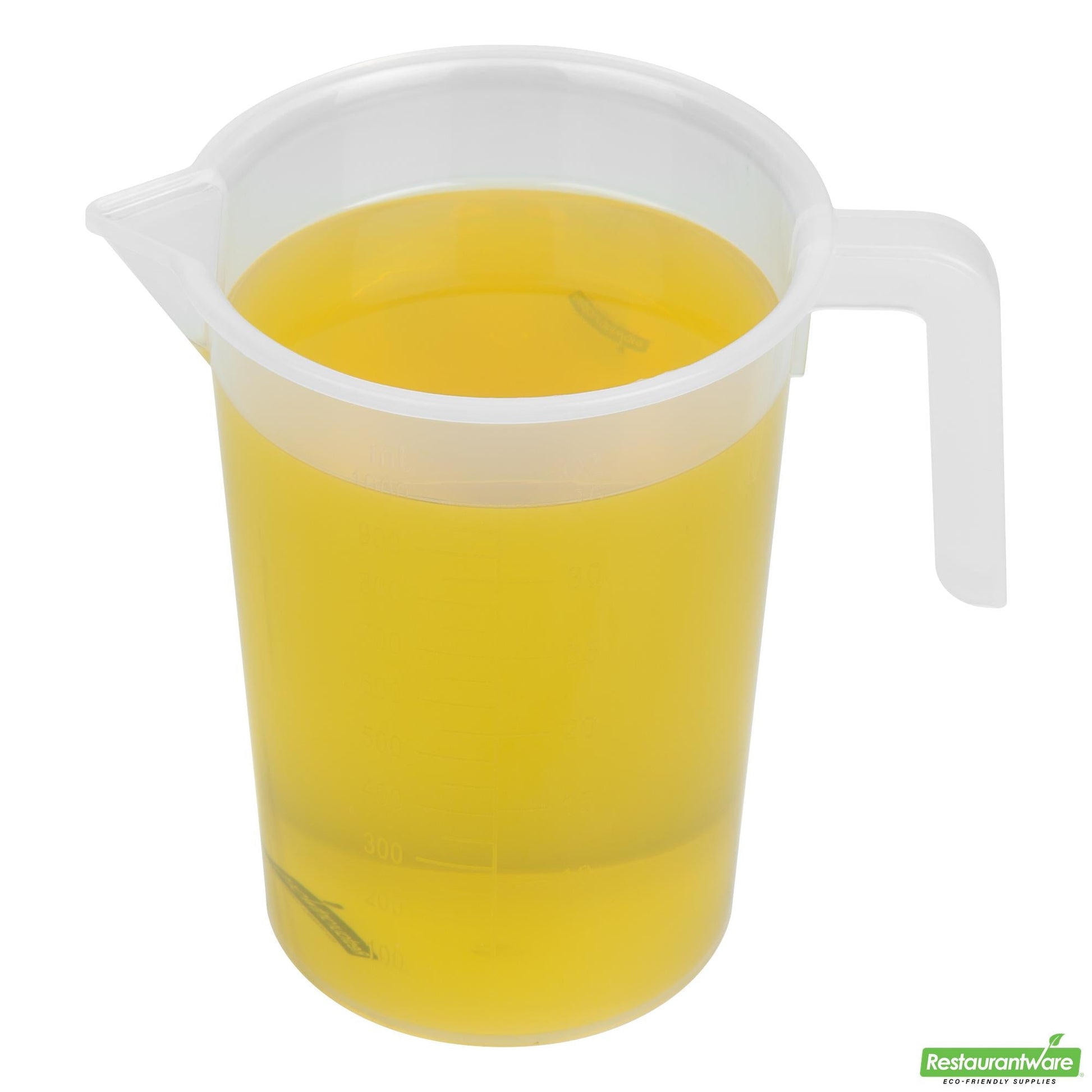 Wholesale Restaurantware 1 Qt Clear Plastic Measuring Cup-5.3" X 3.7" X 6.3- Bulk